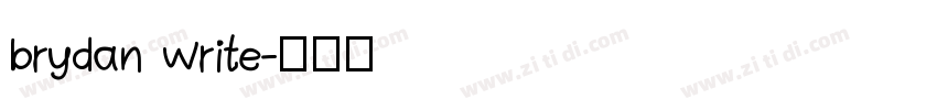 brydan write字体转换